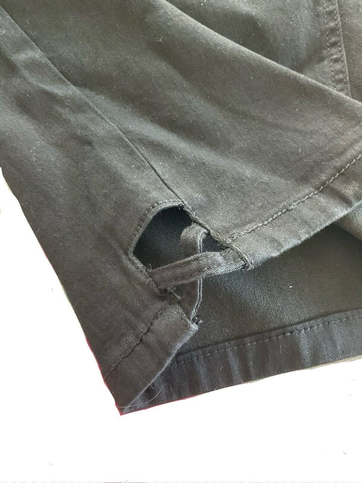 Women’s Avenue Black Ankle Lattice Butter Denim Jeans Size 22