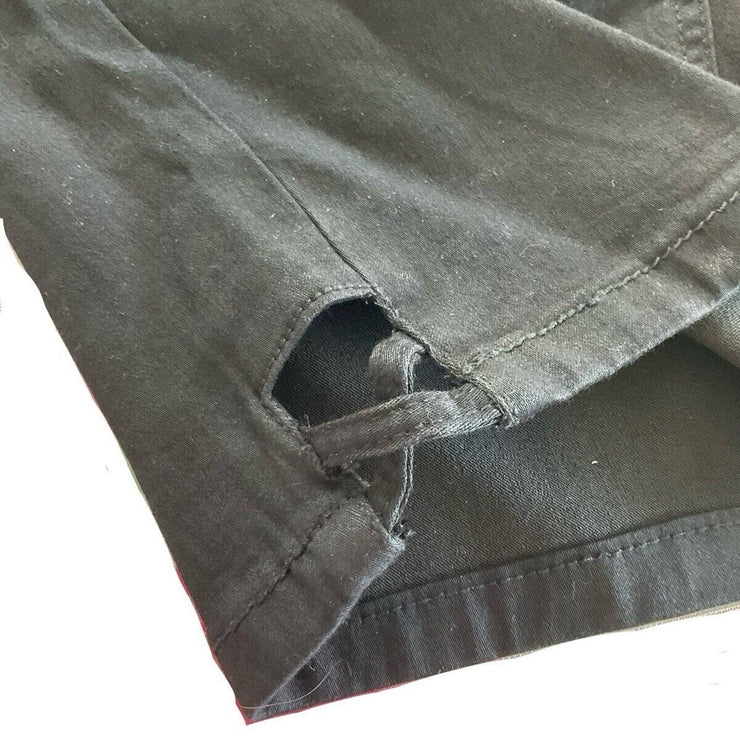 Women’s Avenue Black Ankle Lattice Butter Denim Jeans Size 22