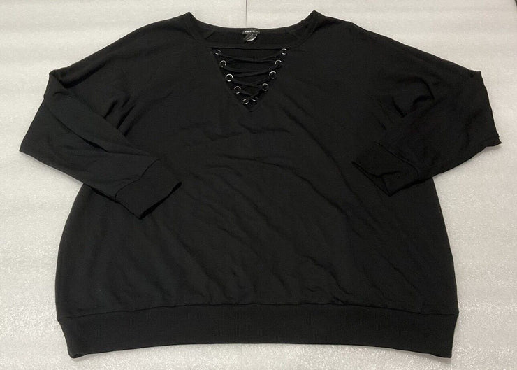 Torrid Black Ring Sweatshirt Size 3X