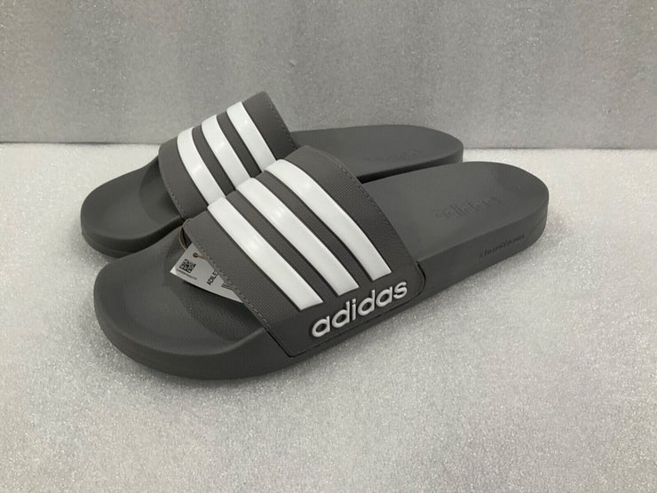 Adidas Men's Adilette Shower Slide Grey White GY1891 SIZE 13