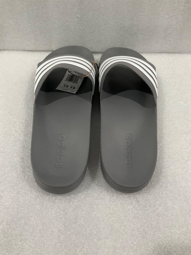 Adidas Men's Adilette Shower Slide Grey White GY1891 SIZE 13