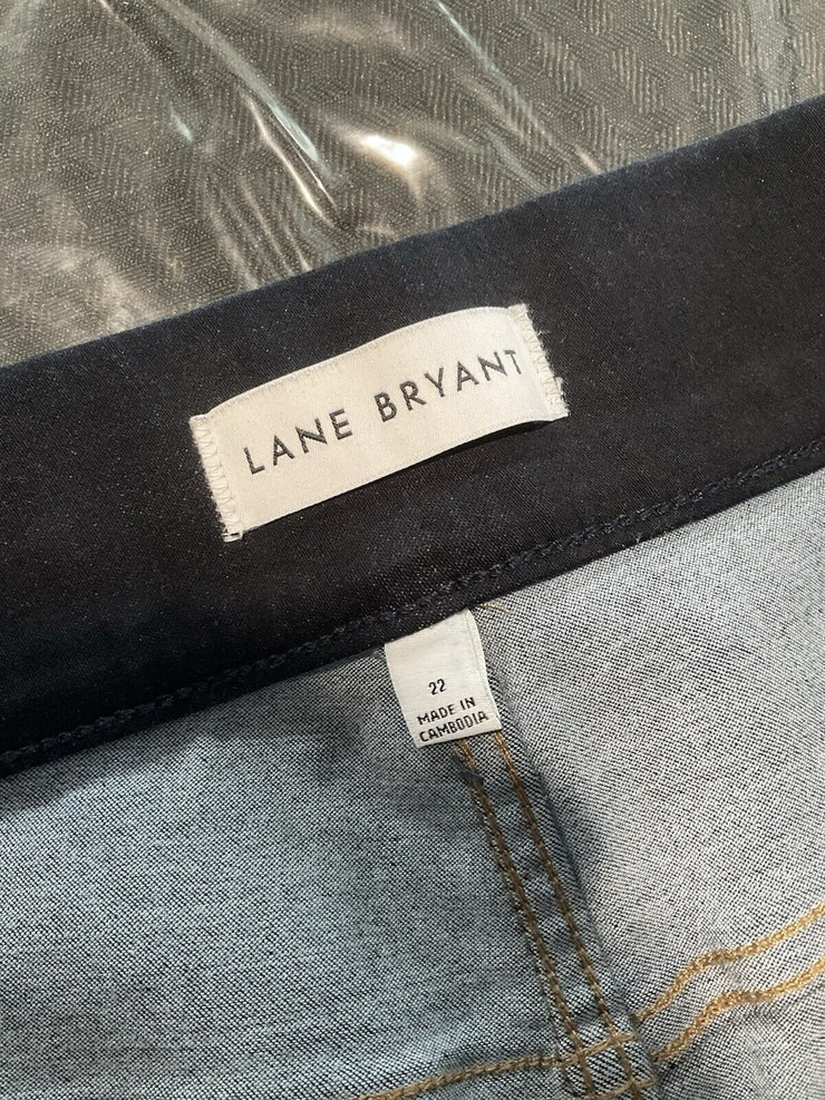 Lane Bryant Navy Pull On High Rise Jegging Pedal Size 22W