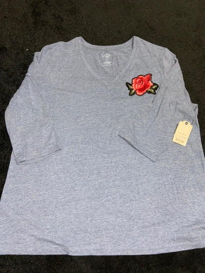 Light Navy Rose Shirt