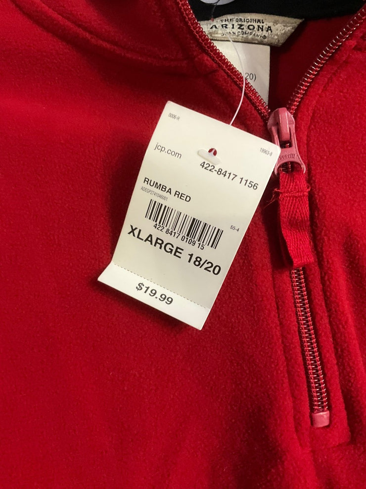 JCPenney Half Zip Red Fleece
