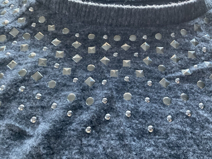 Torrid Grey Silver Studded Sweatshirt Size 4X