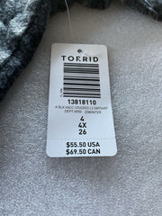 Torrid Grey Silver Studded Sweatshirt Size 4X