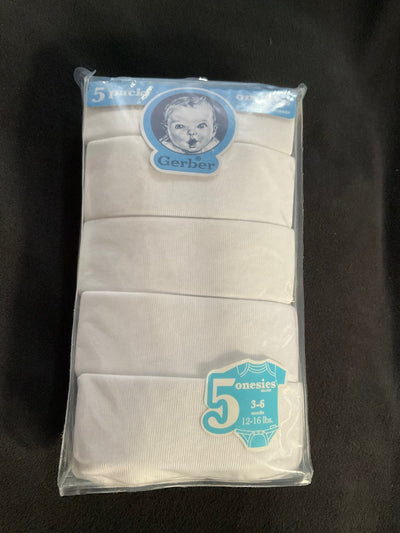Gerber Baby White 5-Pack Onesies