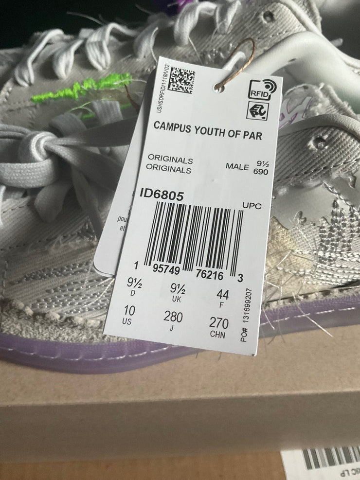 Adidas Youth of Paris White Campus 80s Sneakers