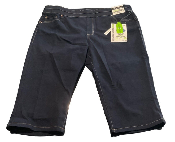 D. Jeans Recycled Denim Butt Lifter Navy Capri Jeans Size 22W