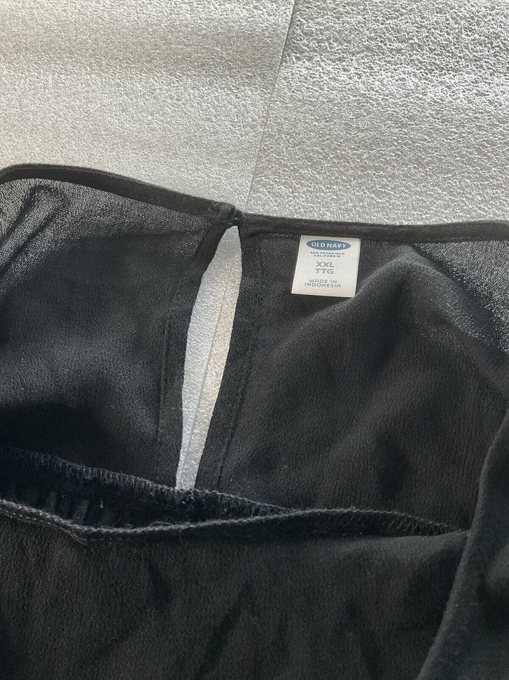 Women’s Old Navy Black Long Sleeve Blouse Size XXL