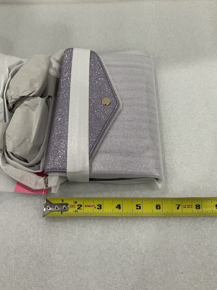 Kate Spade Glitter Tinsel Lilac Frost Flap Envelope Crossbody Bag