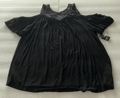 Torrid Black Lace Yoke Cold Shoulder Size 3X
