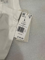 Adidas Women's White Grey Camo Logo Tee Size L XL