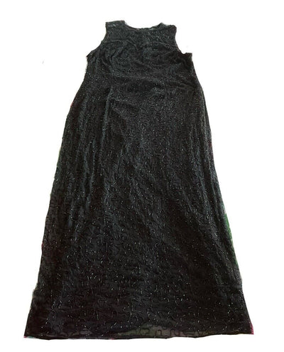 Vintage Brilliante By J.A. Black Beaded Dress Size 2X