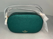 Kate Spade Glimmer Emerald Green Festive Teal Camera Bag