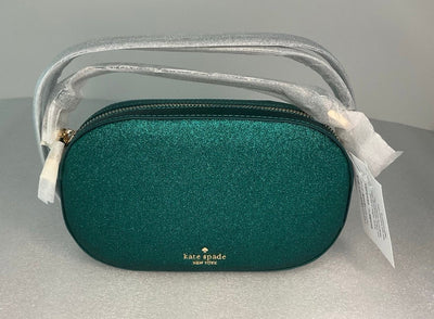 Kate Spade Glimmer Emerald Green Festive Teal Camera Bag