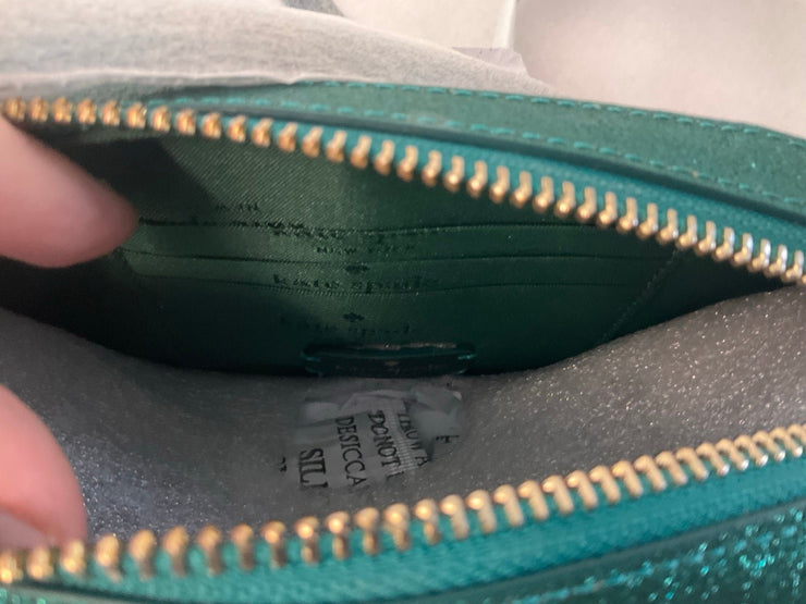 Kate Spade Glimmer Emerald Green Festive Teal Camera Bag