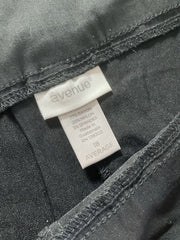Avenue Black Zipper Super Stretch Pull On Dress Pants SIZE 18