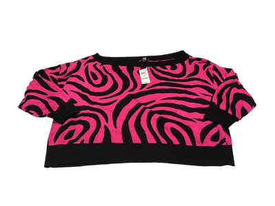 Women’s Bar III Pink Zebra Swirl Sweater Size 4X
