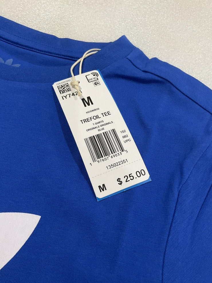 Adidas Kids Blue Trefoil Tee Size M