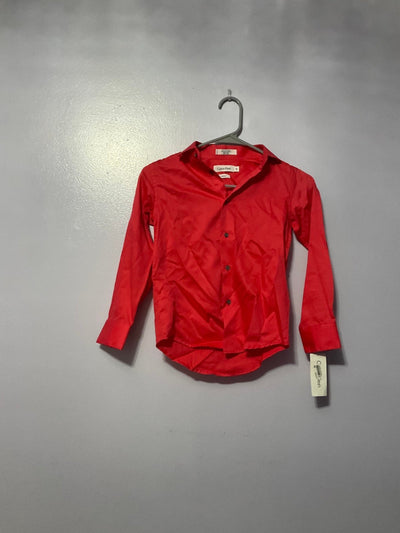 Boys Calvin Klein Coral Dress Shirt