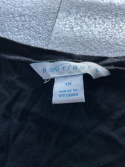 Boutique Lattes and Lipstick Black Tee Size 1X