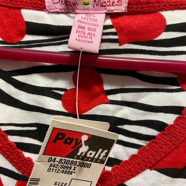 Heart Zebra Nightgown