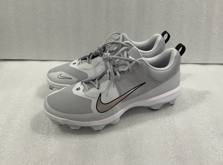 Nike Force Trout 9 Pro MCS Grey White FZ0915-002 Baseball Cleats Size 15