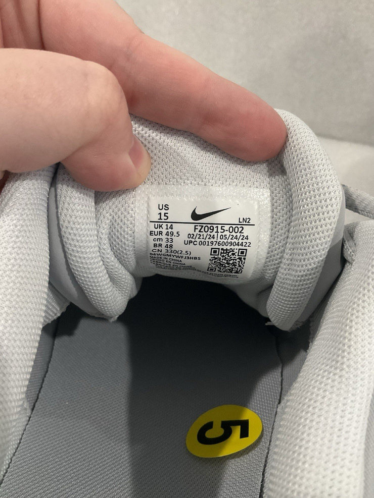 Nike Force Trout 9 Pro MCS Grey White FZ0915-002 Baseball Cleats Size 15
