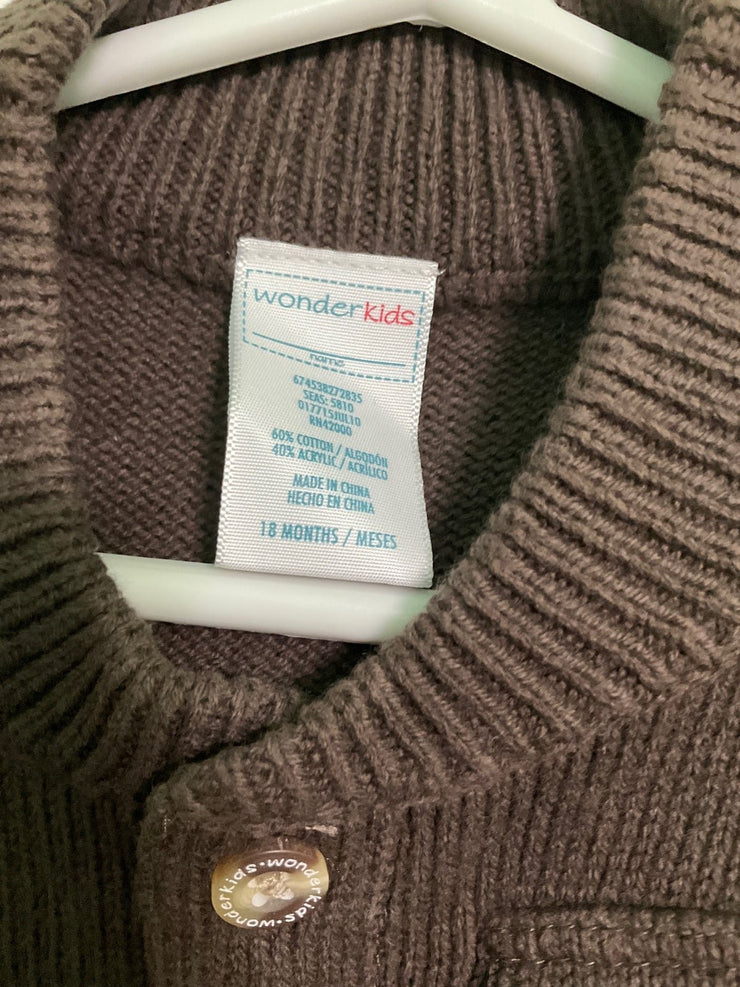 Wonder Kids Boys Brown Sweater