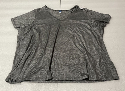 Women’s Old Navy Silver Metallic T-Shirt Size 3X