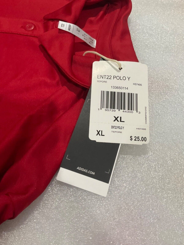 Adidas Kids Entrada 22 Red Polo Size M XL