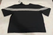 Adidas Women's 3 Stripe Black Fashion Tee Size M L XL 2XL