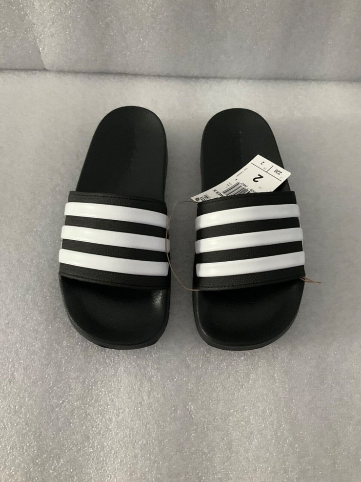 Adidas Kids Adilette Shower Slides Black White G27625 SIZE 3Y