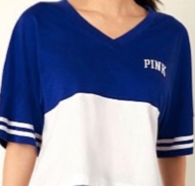 Victoria’s Secret PINK Blue Cropped Tee