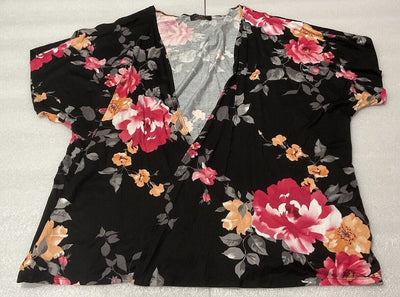 Women’s Made By Johnny Pink Floral Black Cover Up Size XXXL