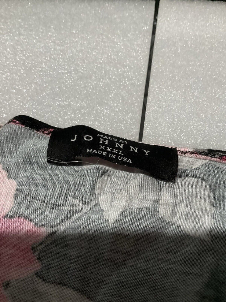 Women’s Made By Johnny Pink Floral Black Cover Up Size XXXL